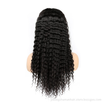 Mink Brazilian Human Hair Double Weft Extension Wigs Loose Deep Wave Swiss Lace Front Brazilian Hair Wig Promo Sales Large Stock